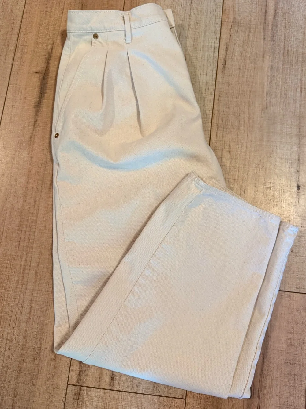 Tory Burch Ivory Wide Leg Jeans | Size 27 | High Rise